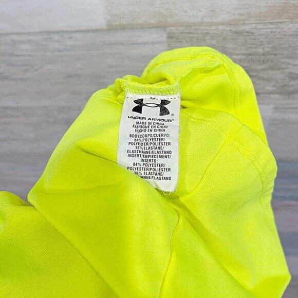 UNDER ARMOUR Neon Racerback Activewear Tank Yellow Womens Small - Picture 6 of 6